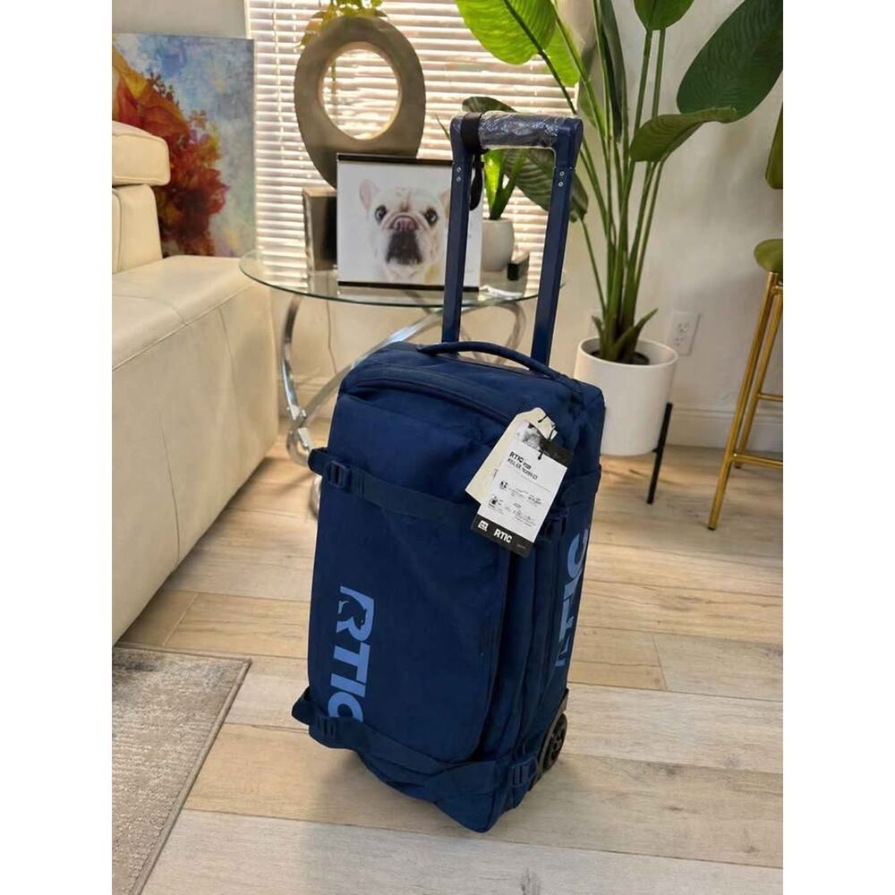 RTIC 45L Rolling Duffel Bag w/ Wheels – Travel Carry On Luggage Navy NEW